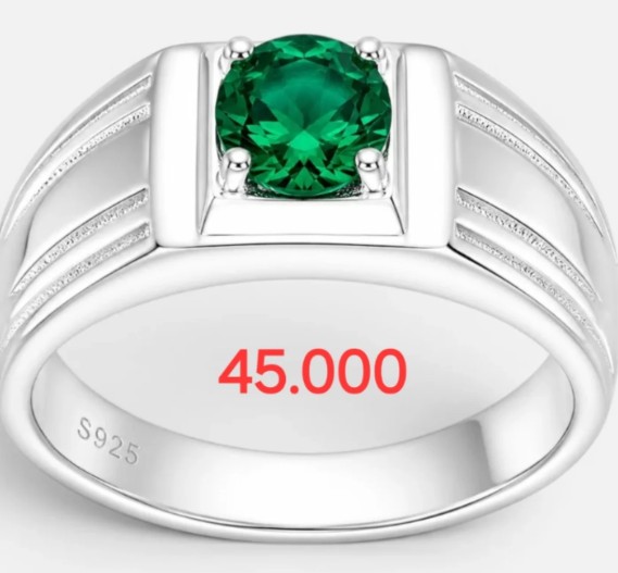 Anillo Esmeralda Cuadrado