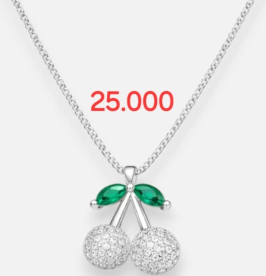 Collar Cerezas Esmeralda
